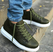 Load image into Gallery viewer, MEN HIGH SNEAKERS GREEN
