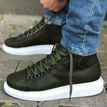 Load image into Gallery viewer, MEN HIGH SNEAKERS GREEN
