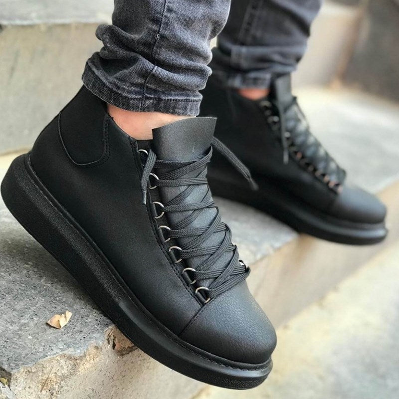 MEN HIGH SNEAKERS BLACK