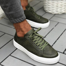 Load image into Gallery viewer, MEN LOW SNEAKERS GREEN
